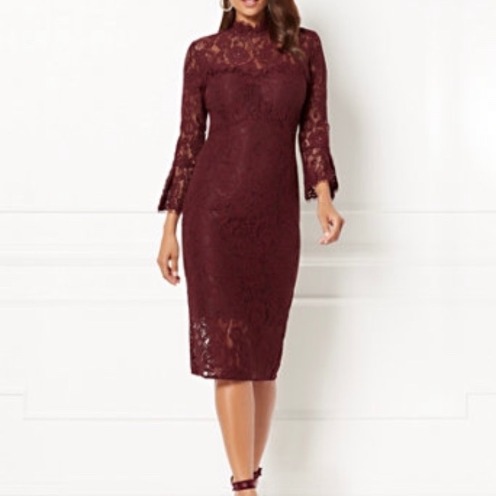 New York & Company , burgundy Alexandra  Dress